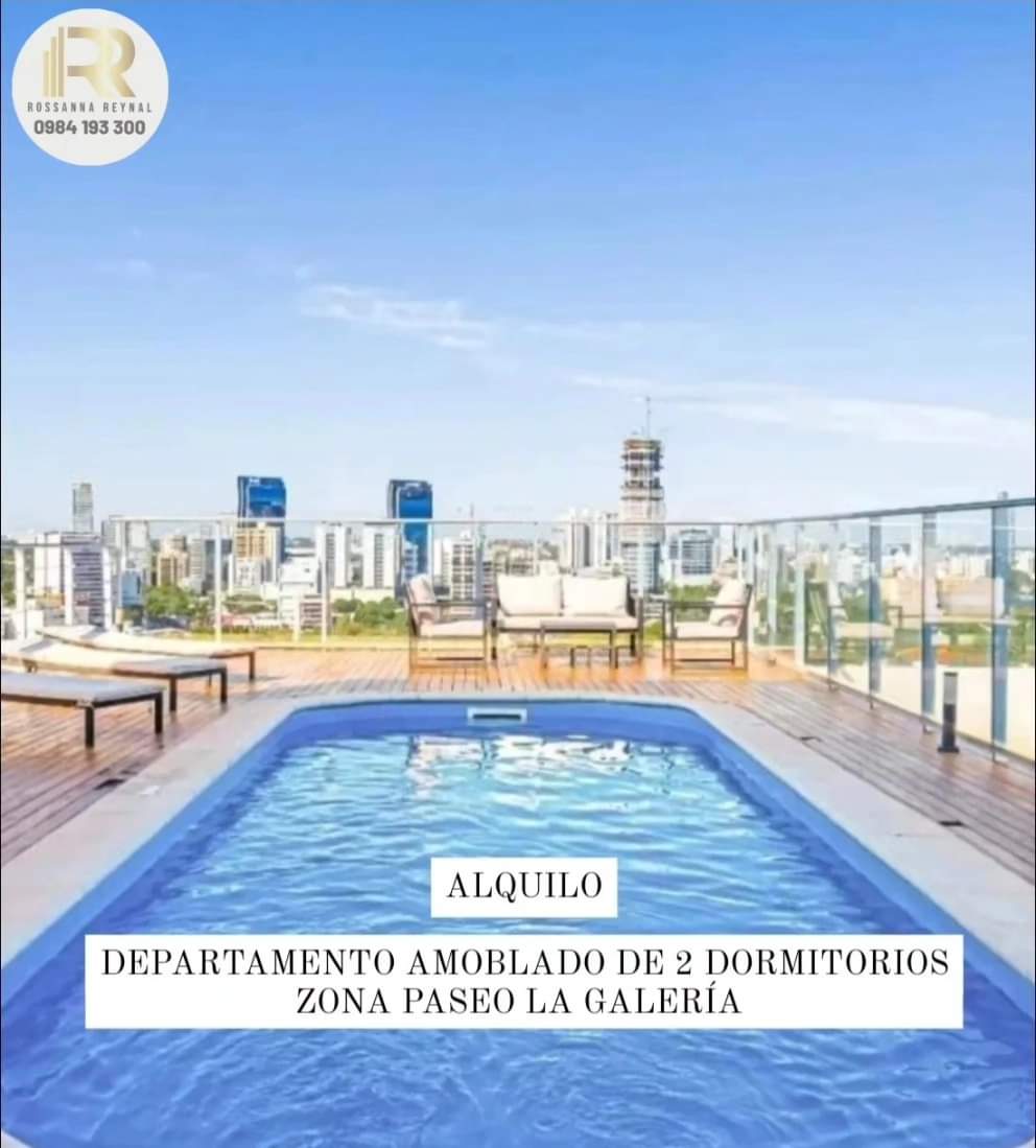 Alquilo departamento amoblado de 2 dormitorios zona paseo galeria