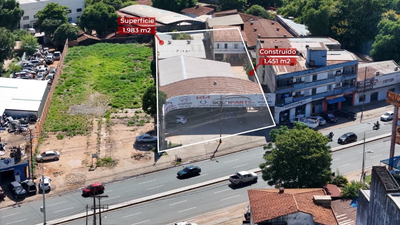 En venta amplia propiedad comercial sobra Eusebio Ayala