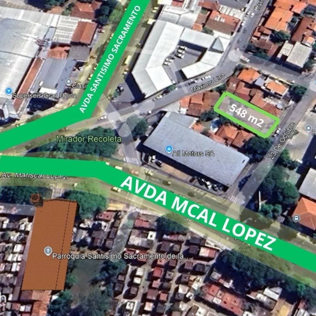 Casa aen venta en Villa Morra sobre la calle 23 de octubre y mscal lopez
