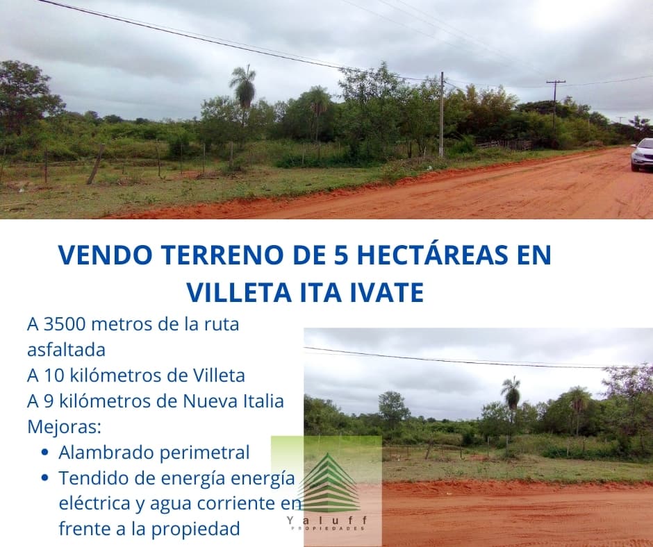 Terreno de 5 has en villeta en ita ivate