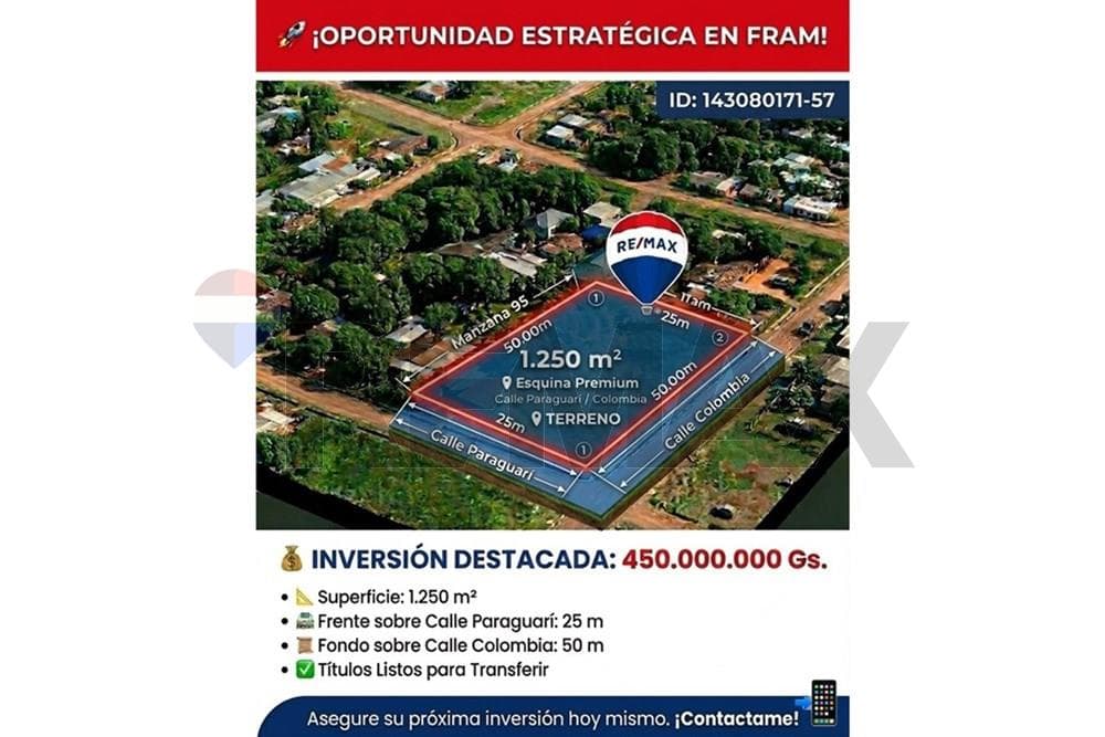 Terreno - Venta - Fram, Itapúa, Paraguay