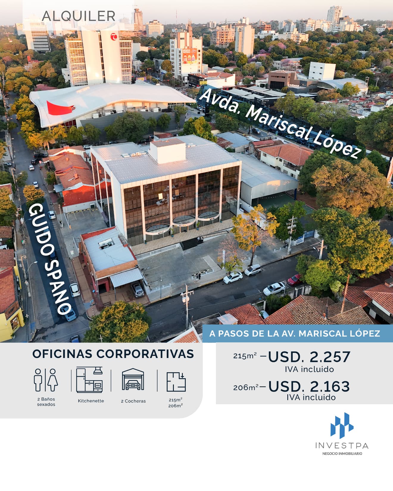 Tu oficina corporativa A pasos de la Av. Mariscal López
