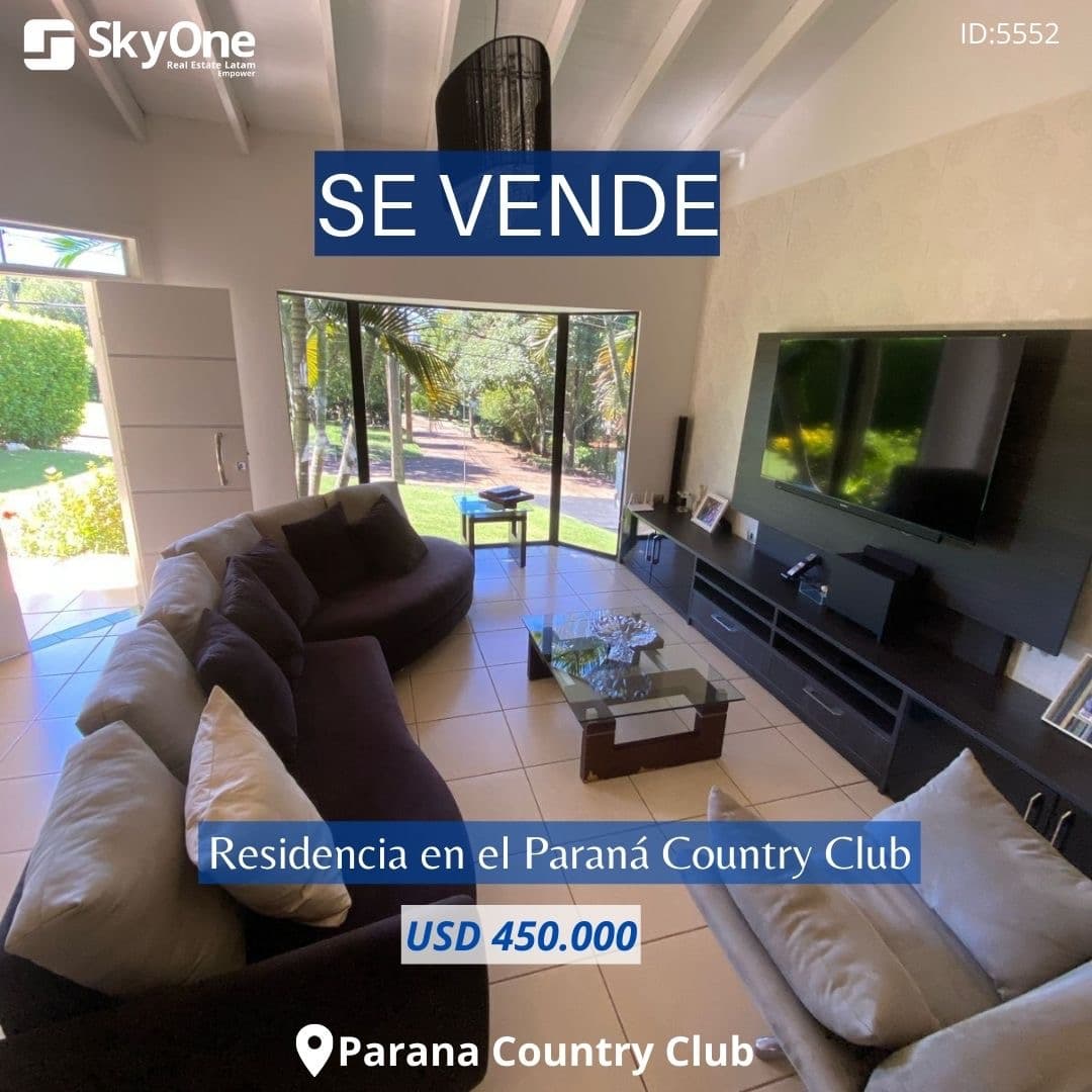 En venta hermosa casa en el parana country club