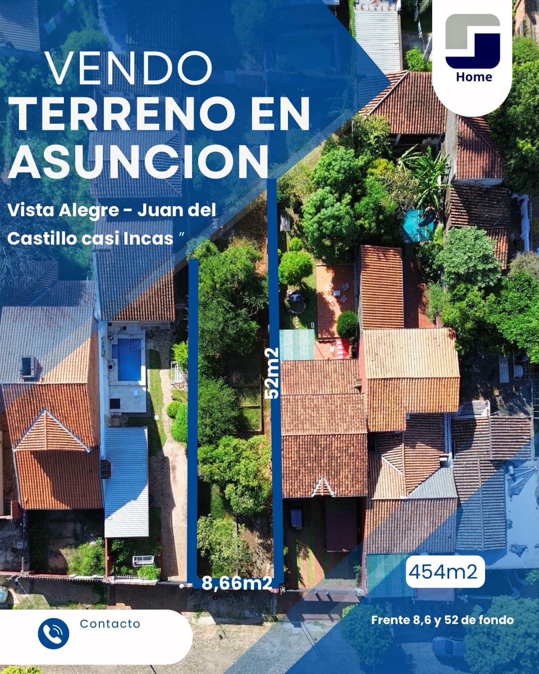 Vendo amplio terreno en Asunción – vista alegre