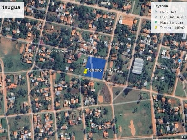 Zona itagua - vendo predio con 4 terrenos juntos