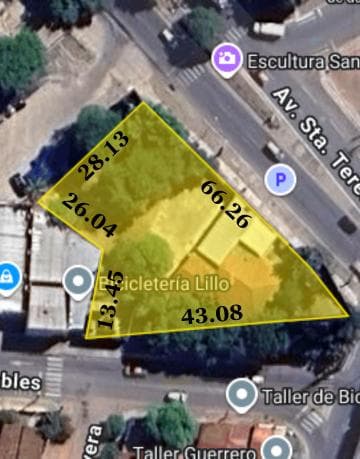 Terreno a la venta de 1400 m2 con triple frente sobre Santa Teresa, Madame Lynch y Lillo