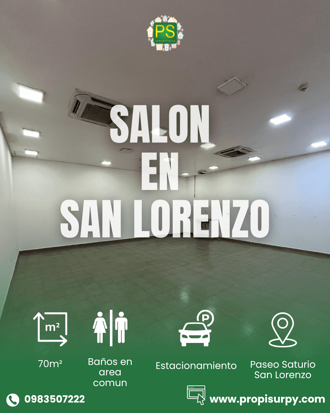Salón en Alquiler - Paseo Saturio - San Lorenzo