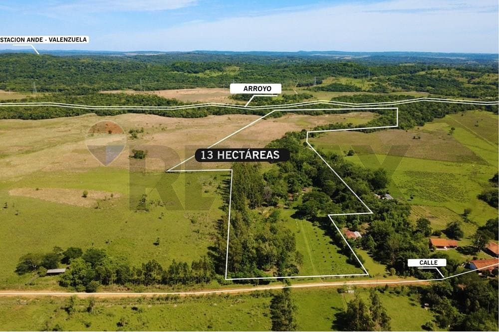 Terreno de 13 hectareas en itacurubí de la cordillera en venta