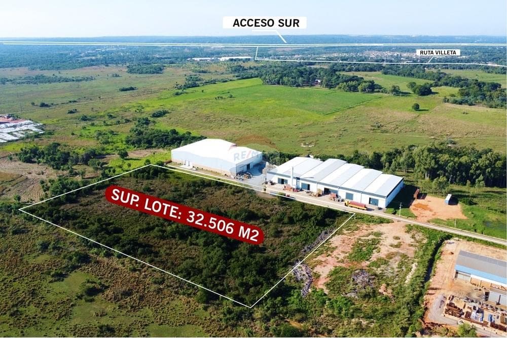 Terreno industrial en villeta en venta