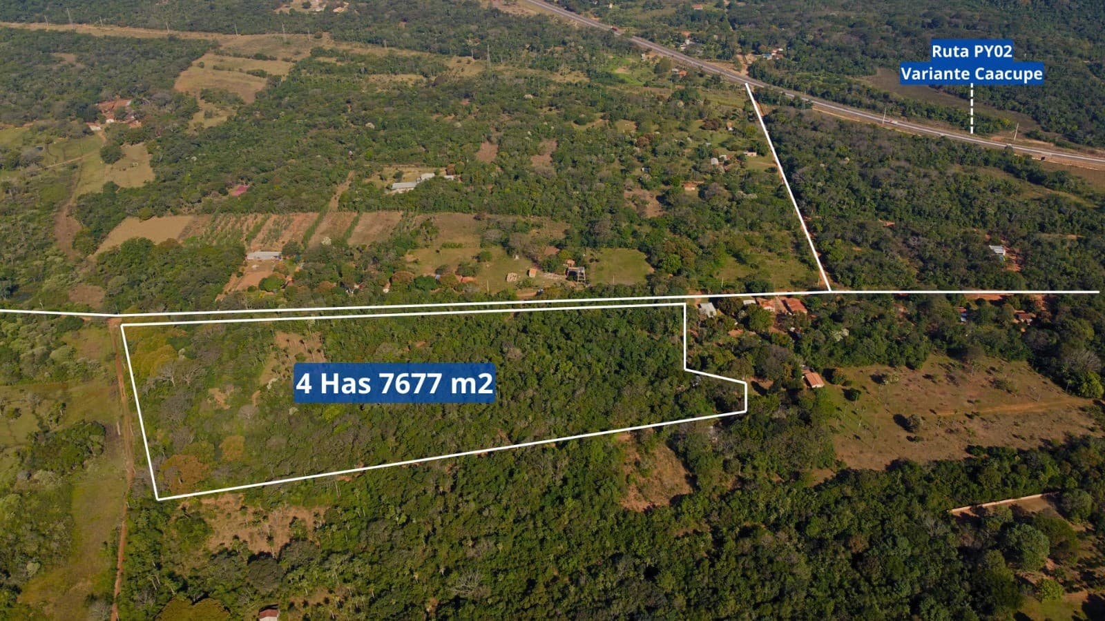 Vendo terreno de 4,7 hectáreas en caacupé a.s.c.m