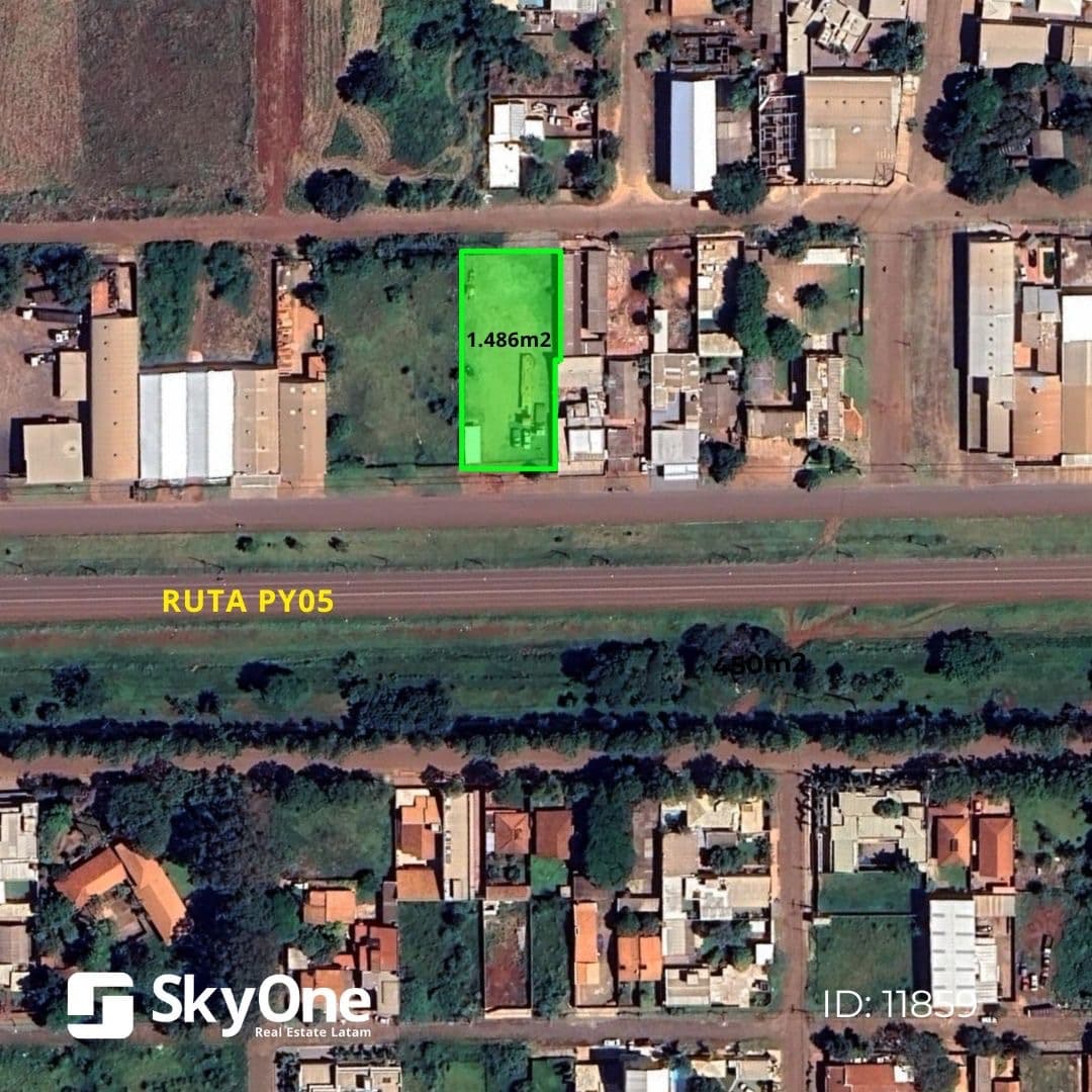 En venta propiedad de 1486 m2 en pedro juan caballero sobre la ruta py05