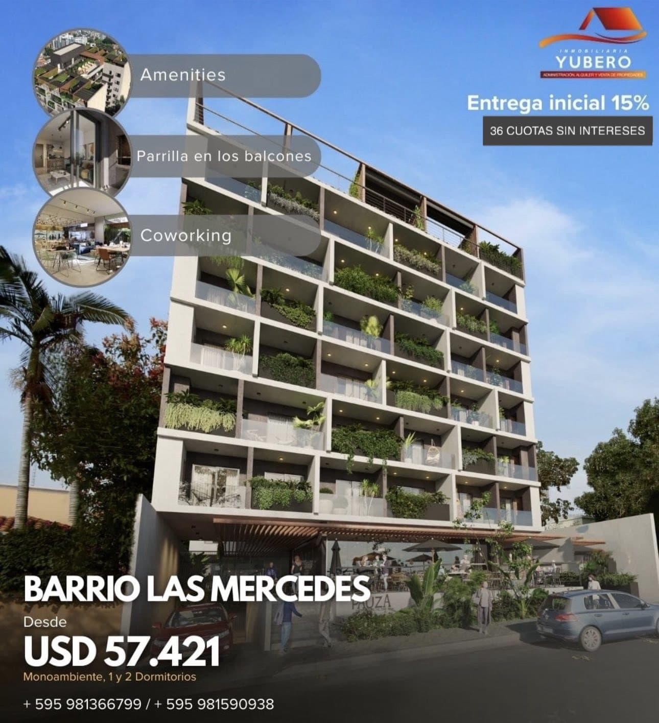 Inversión Estratégica en Asunción: Departamentos Exclusivos en Las Mercedes, a pasos del Eje Corporativo. Disfrute del Nuevo Centro y el Encanto del Centro Histórico. Facilidades de Pago: Solo 15% de Entrega y Cuotas Corridas