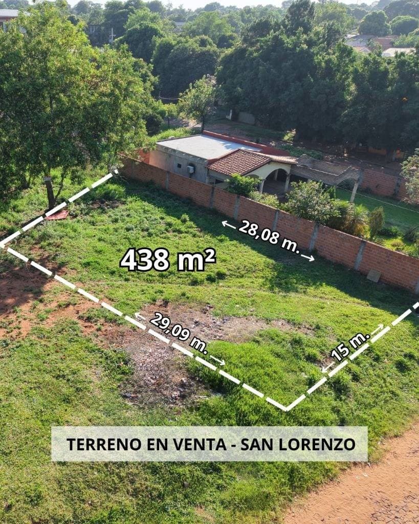 Vendo terreno 438 m2 en San Lorenzo barrio Virgen del Rosario