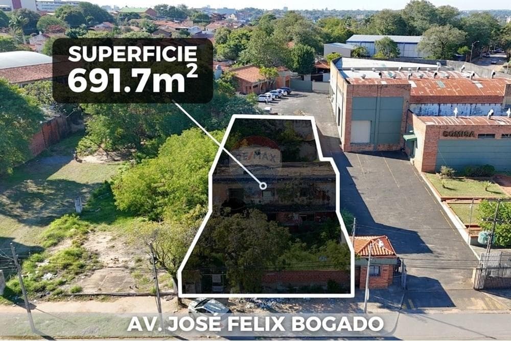 Terreno con amplio frente sobre felix bogado en venta