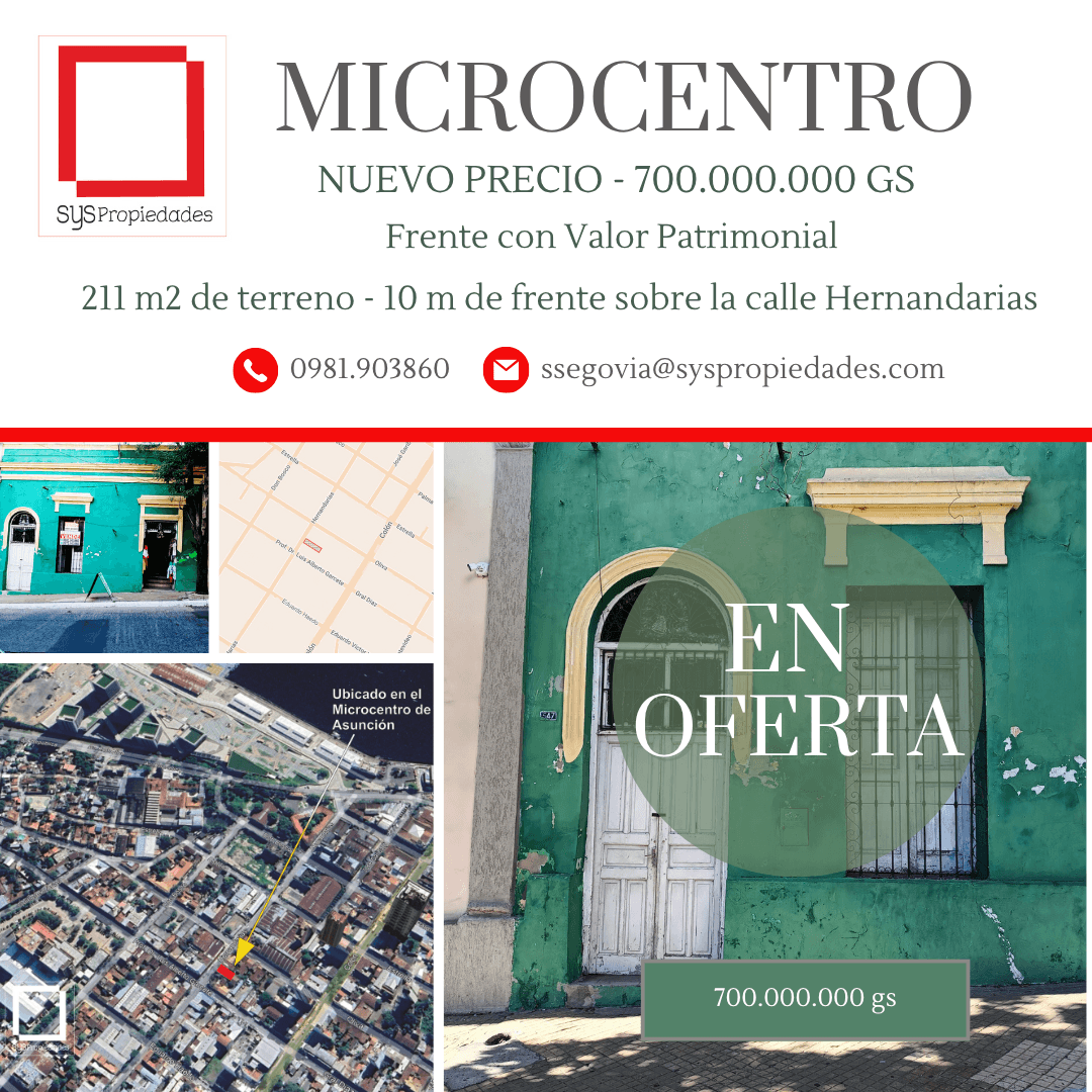 Microcentro 211 M2 - Hernandarias casi Oliva - 700mm