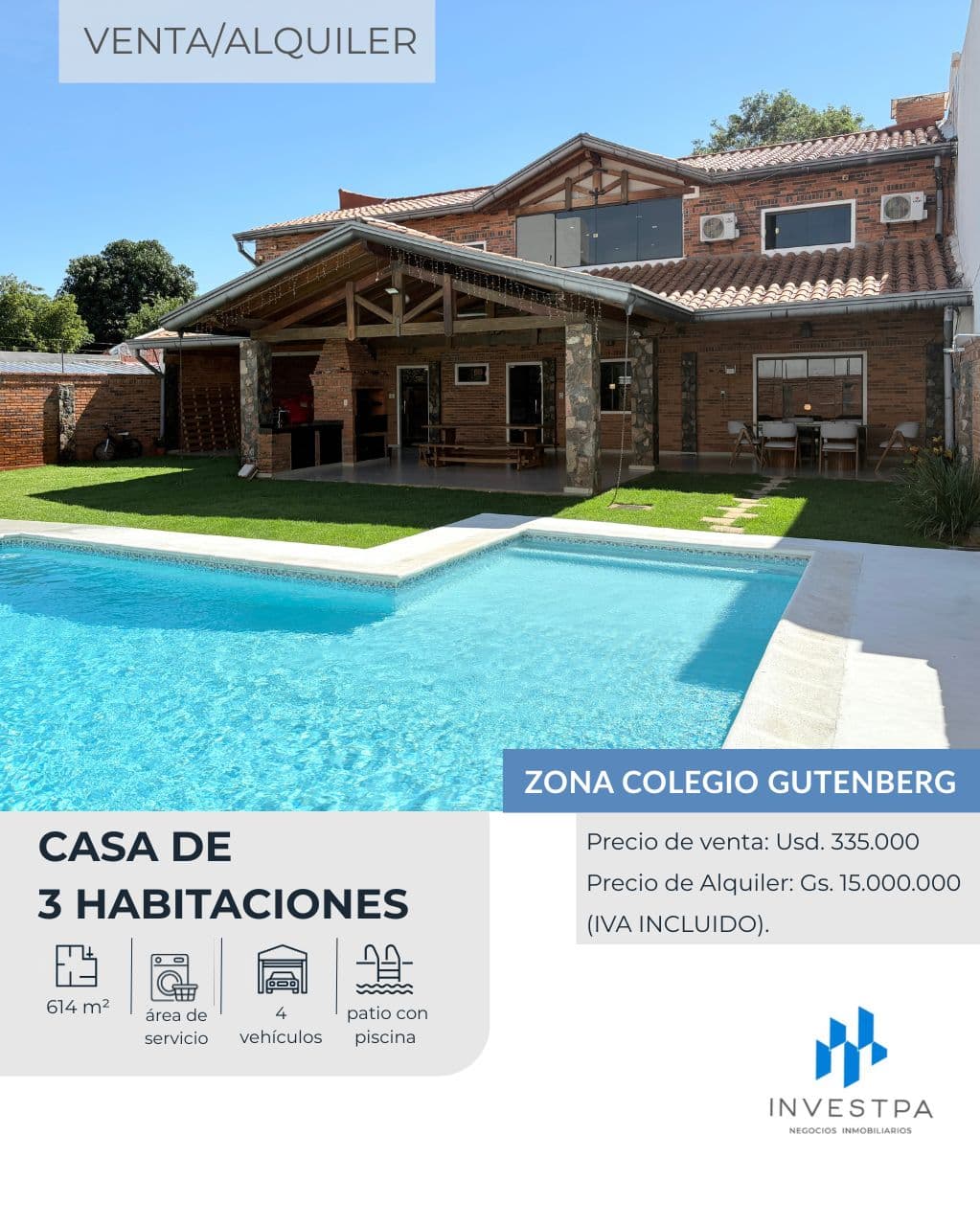 Alquilo Hermosa Casa En Lambare