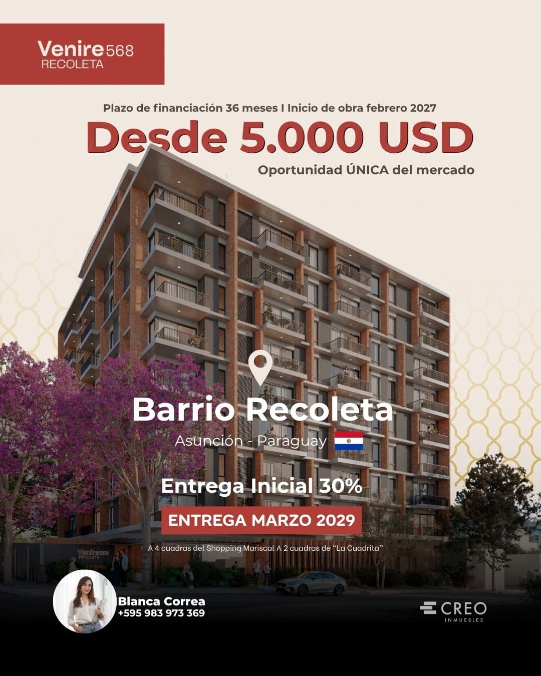 Dpto en pozo con engtrega incial desde 5000usd asuncion zona top
