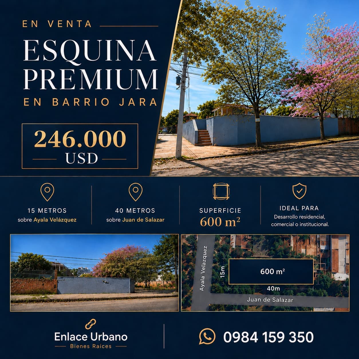 Vendo la mejor esquina de Barrio Jara