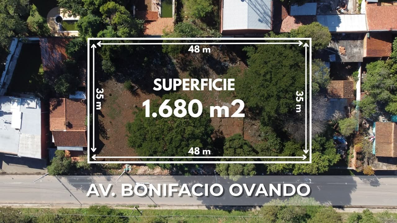 En venta 1680 m2 con 48 metros de frente. Sobre Avda. Bonifacio Ovando. Lambare