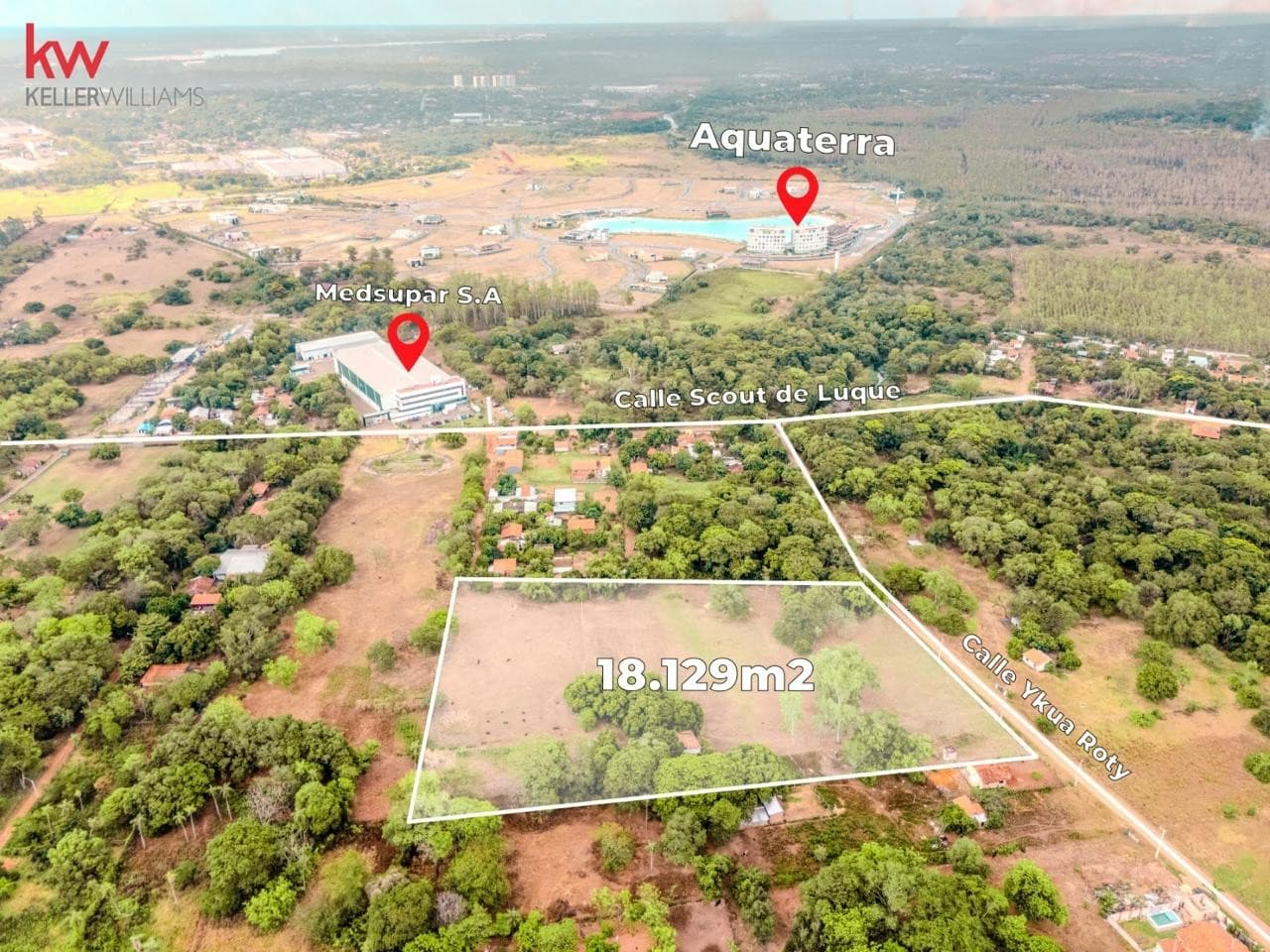 En venta 18.129 m2 de terreno - Zona Aqua Terra. Luque