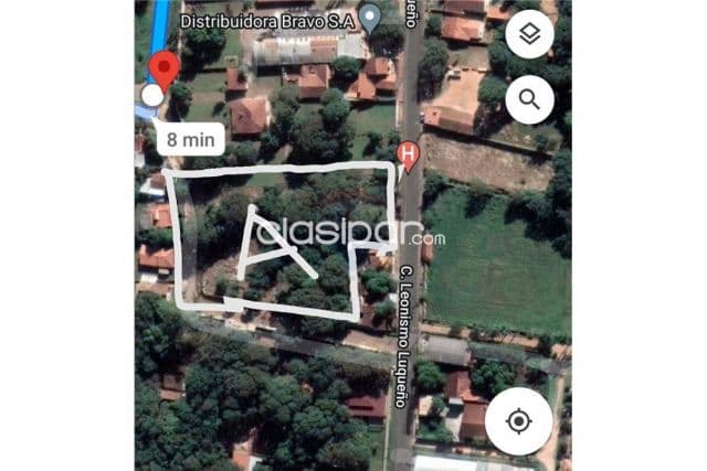 amplio terreno sobre Leonismo Luqueño 380,000 USD