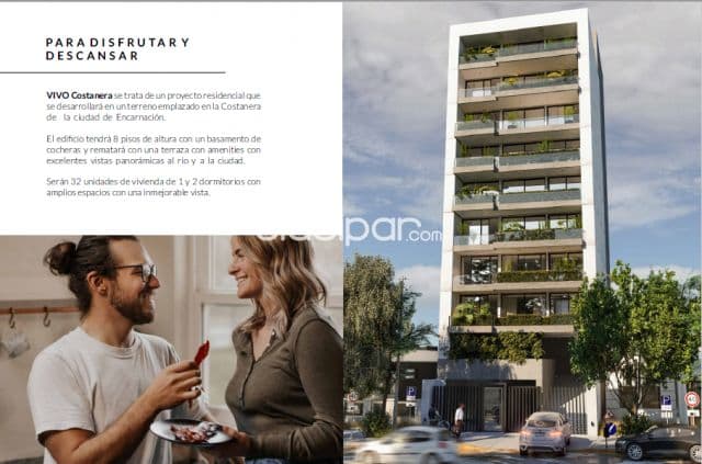 departamento en pozo frenta a la playa San José: 2 habitación y 1 baño