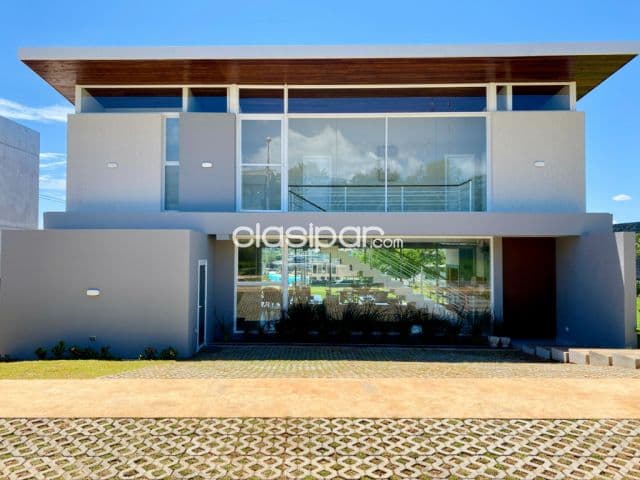 Aqua village sanber: 514 m2, super residencia, 4 dormit, cancha tenis, piscina, seguridad