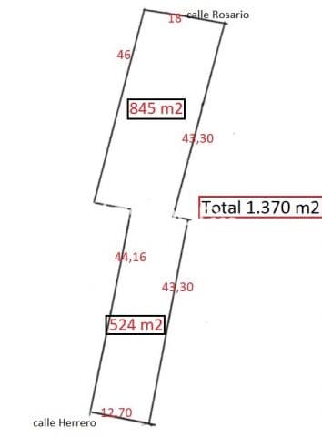1370 m2 en venta en Luque