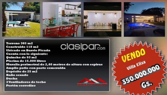Hermosa quinta diseño industrial en Villa Elisa cod: Cl 883