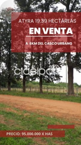 Atyra prox. Pueblo: 19 inmejorables has, ideal p/ loteamiento, desarrollos inmobiliarios