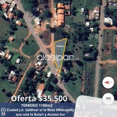 J agusto saldivar: S/ ruta mbocayaty ruta 1 y acceso sur, p/ loteamientos, servicentros