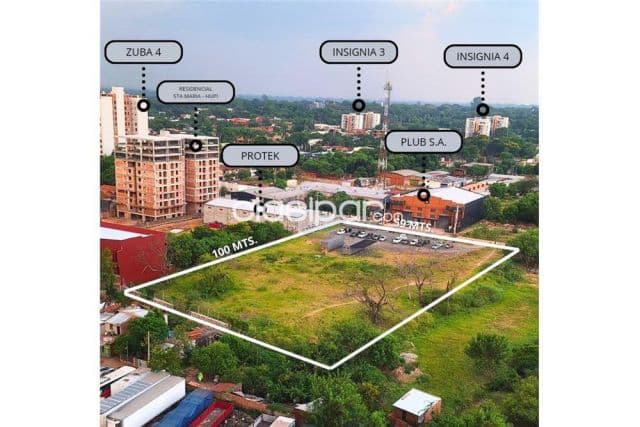 Terreno total 5.970 m2 - zona cit - Luque con 59,7 m2 de frente