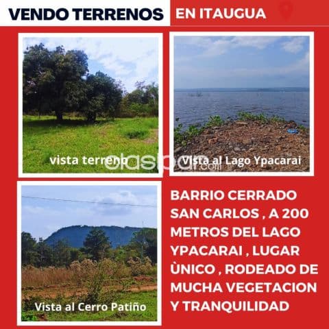 Terrenos en aregua patiño oferta