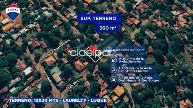 📣terreno en esquina con excelente ubicación en el barrio laurelty Luque📣