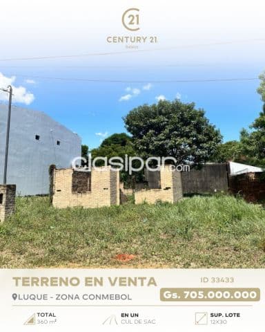 Terreno en Luque - zona conmebol