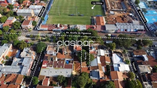 En venta terreno sobre quinta avenida en el Barrio Obrero de Asunción