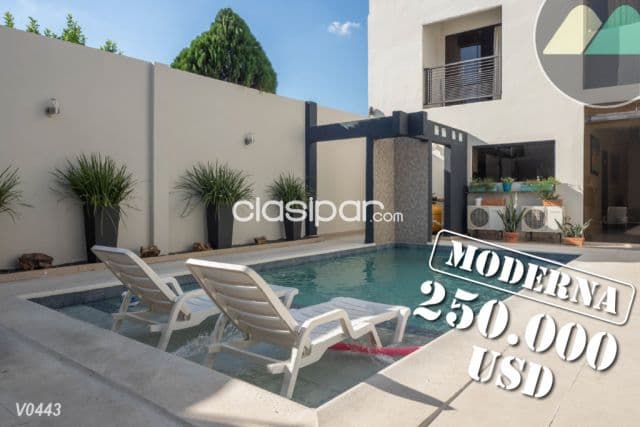 Casa con 4 dormitorios + quincho y piscina. Lambaré, zona avda. Del yacht