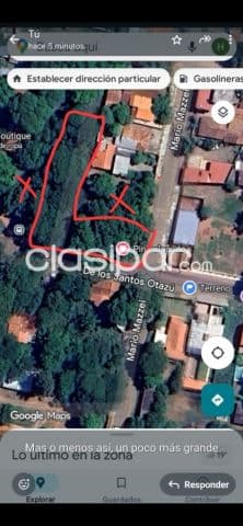 Terreno de 800 mt.cuadrado,en Lambaré en esquina sobre ruta asfaltada