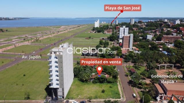 Propiedad situada al costado de la Gobernación de Itapúa