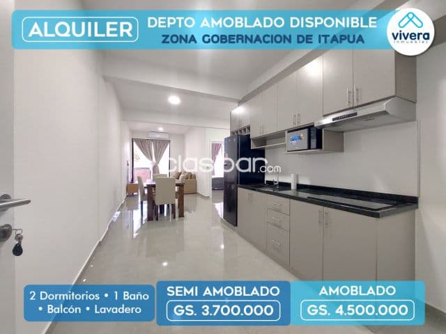 de DPTO de 2 DORMS en ENCARNACION - Unidad Amoblada y a Estrenar!!