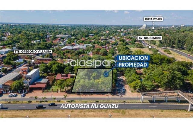 Gran Terreno en Esquina sobre Av. Ñu Guazú – 1.800 m²