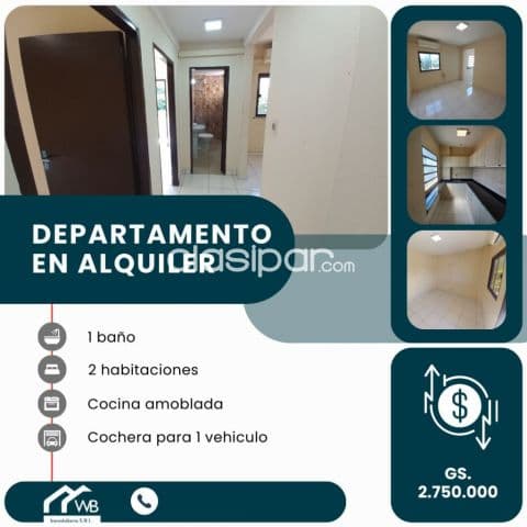 DEPARTAMENTO San Lorenzo 📍 Edificio Ciudadela – Cuarto piso. 🏫 Zona UNA