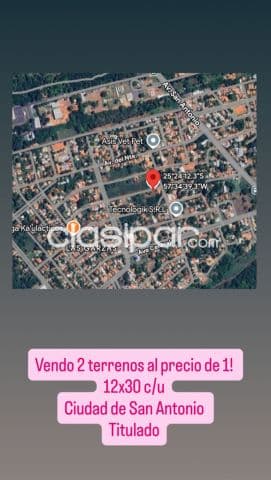 Terreno 24x30 san antonio