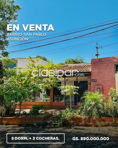 Casa en barrio san pablo - 5 dormitorios y 3 cocheras