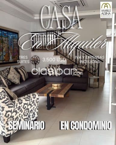 Casa amoblada en alquiler zona seminario