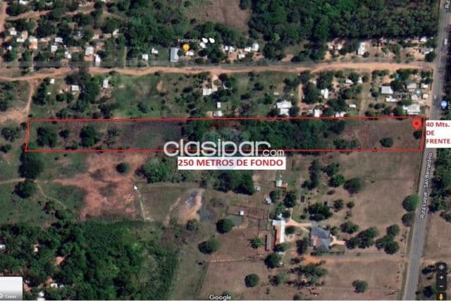 1 hectarea (10.000 m2) s/ruta Luque San Bernardino cerca comisaria tarumandy-Luque
