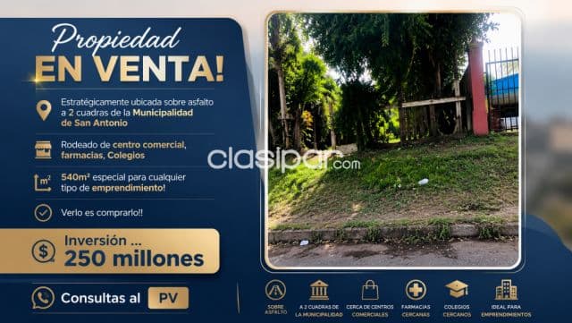 terreno en San Antonio! COD: CL 936
