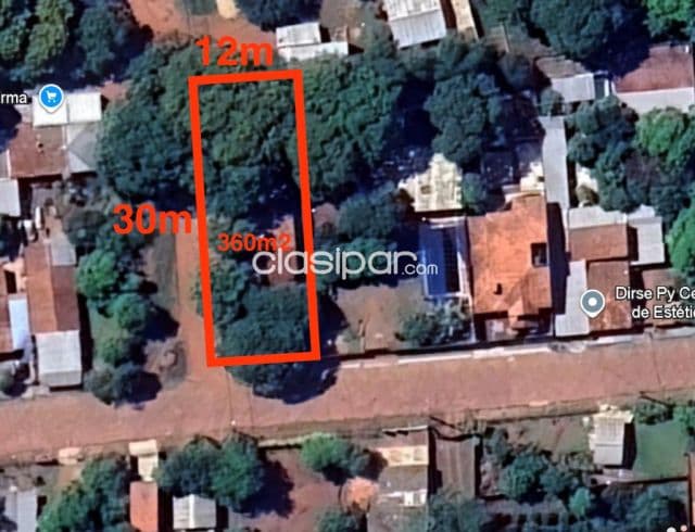 Terreno en esquina 360m2 con casa - San Antonio - ₲190.000.000