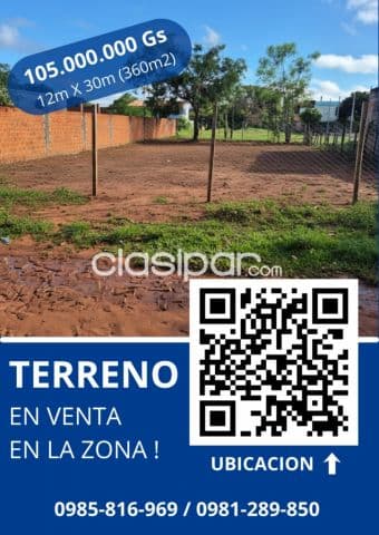 Terreno en posta ybycua - capiata
