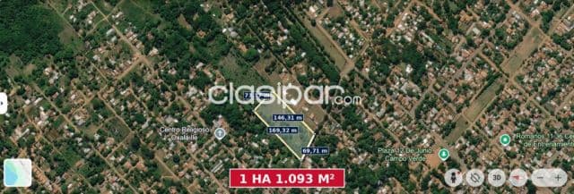 1 hectárea en Capiatá ruta 2- esquina sobre asfalto
